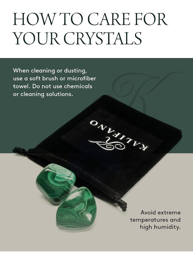 KALIFANO Tumbled Malachite Bundle - AAA+ Jewelry Grade Reiki Crystal Used for Protection and Positive Change - Piedras Caidas for Wicca/Healing (Family Owned) - Image 5